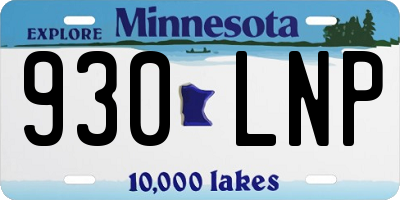 MN license plate 930LNP