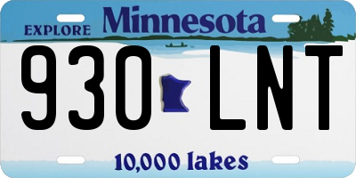 MN license plate 930LNT