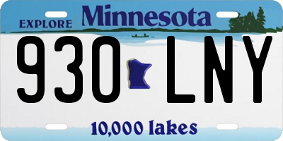 MN license plate 930LNY