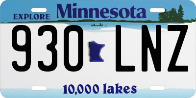 MN license plate 930LNZ