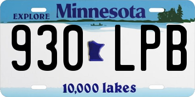 MN license plate 930LPB
