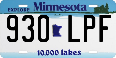 MN license plate 930LPF