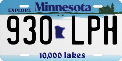 MN license plate 930LPH