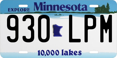 MN license plate 930LPM