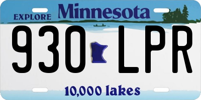 MN license plate 930LPR
