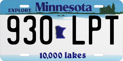 MN license plate 930LPT