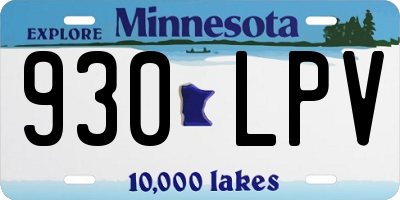 MN license plate 930LPV