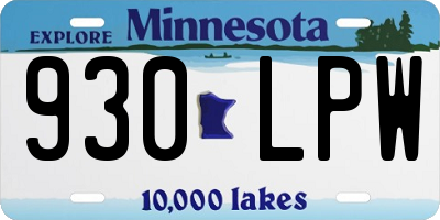 MN license plate 930LPW