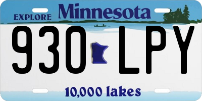 MN license plate 930LPY