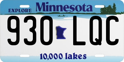 MN license plate 930LQC