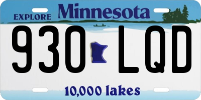 MN license plate 930LQD
