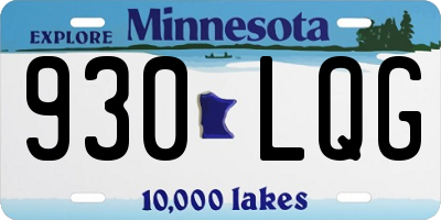 MN license plate 930LQG