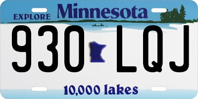 MN license plate 930LQJ