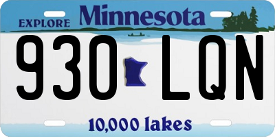 MN license plate 930LQN