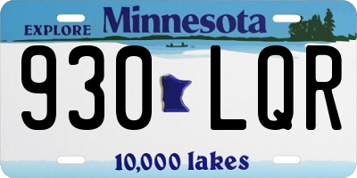 MN license plate 930LQR