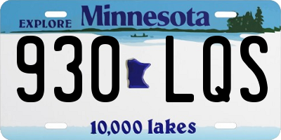 MN license plate 930LQS