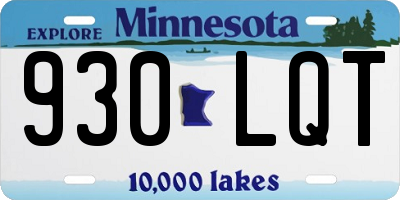 MN license plate 930LQT