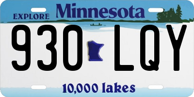 MN license plate 930LQY