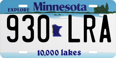 MN license plate 930LRA