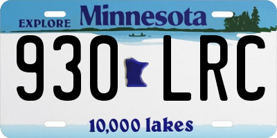 MN license plate 930LRC
