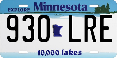 MN license plate 930LRE
