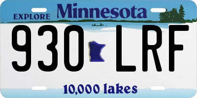 MN license plate 930LRF
