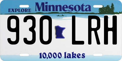 MN license plate 930LRH