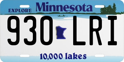 MN license plate 930LRI