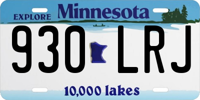 MN license plate 930LRJ