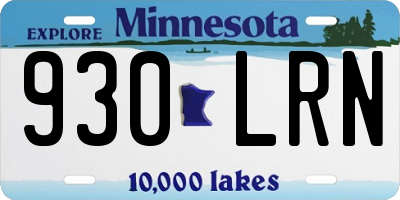 MN license plate 930LRN
