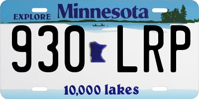 MN license plate 930LRP