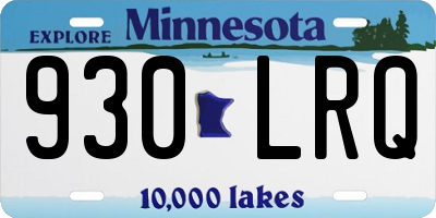 MN license plate 930LRQ