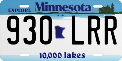 MN license plate 930LRR