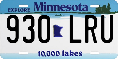 MN license plate 930LRU