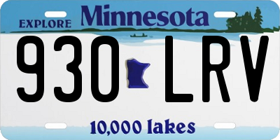 MN license plate 930LRV