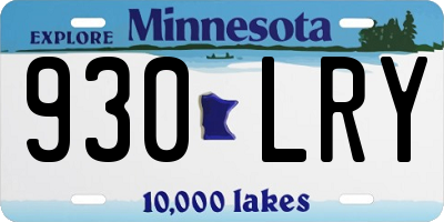 MN license plate 930LRY