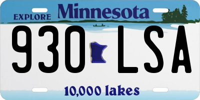MN license plate 930LSA