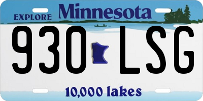 MN license plate 930LSG