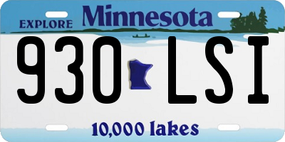 MN license plate 930LSI