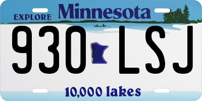 MN license plate 930LSJ