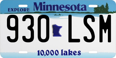 MN license plate 930LSM