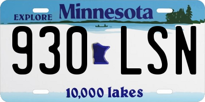 MN license plate 930LSN