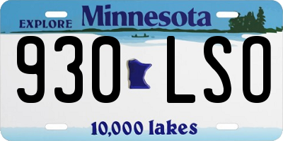 MN license plate 930LSO