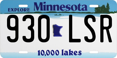 MN license plate 930LSR