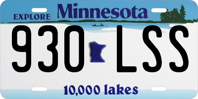 MN license plate 930LSS