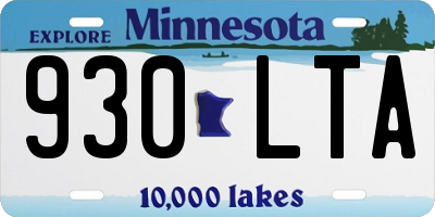 MN license plate 930LTA