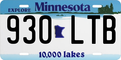 MN license plate 930LTB
