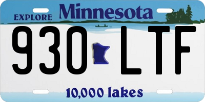 MN license plate 930LTF