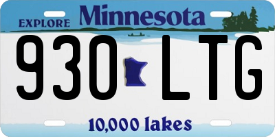 MN license plate 930LTG