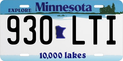 MN license plate 930LTI